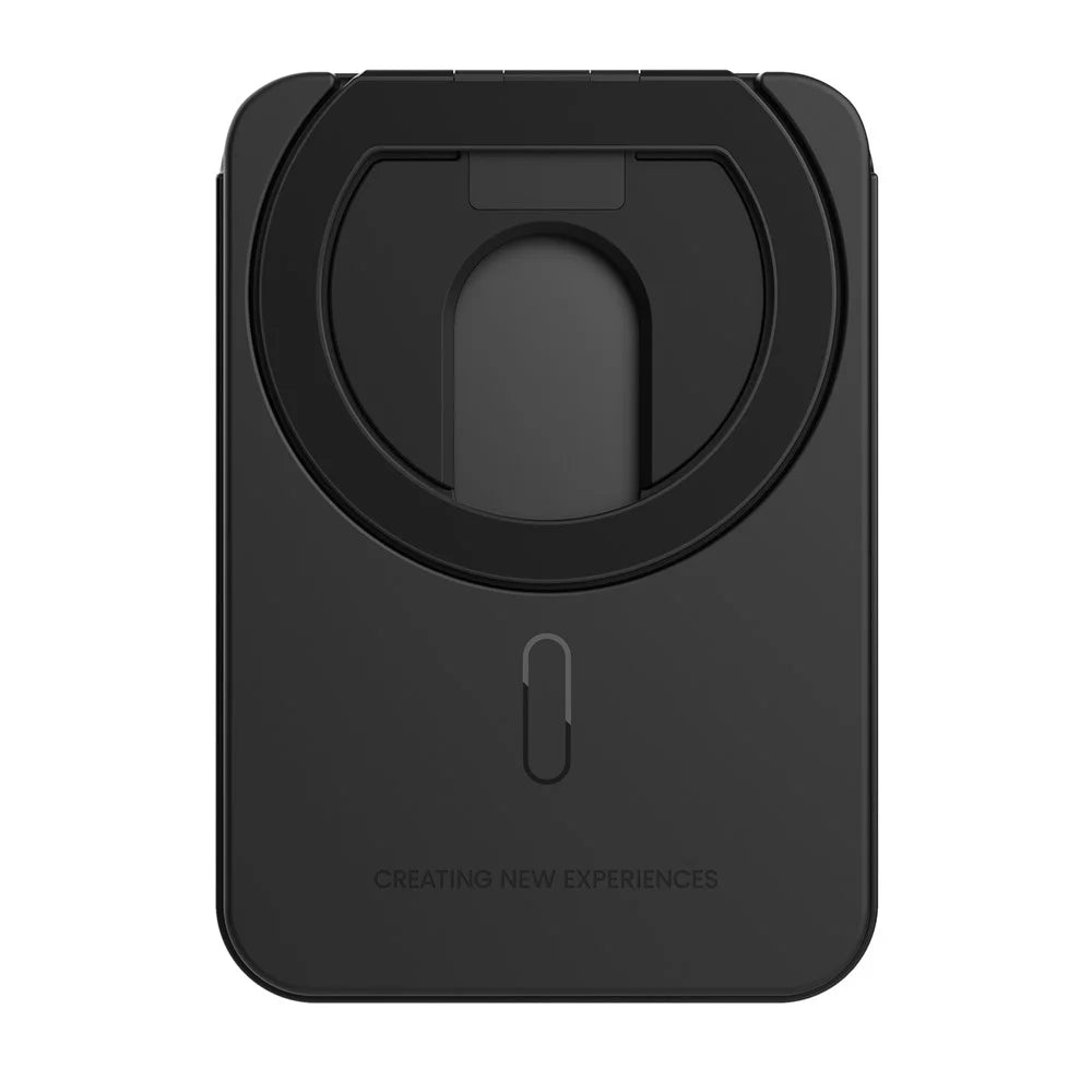 NILLKIN FiberMate Magnetic Phone Card Bag Ultra Slim Aramid Fiber RFID Blocking Card Holder with Stand Function - Black - 1