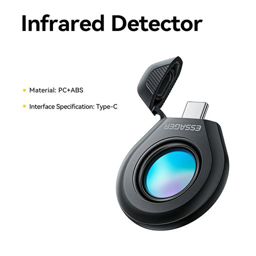 ESSAGER Infrared Detector Type-C Plug Play Portable 5M Anti-Spy Camera Finder for Hotel Privacy - Black - 2