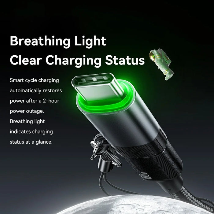 ESSAGER Smart Power Cut-off Adapter Type-C 100W 5A Charging Converter with LED Indicator - 3