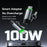 ESSAGER Smart Power Cut-off Adapter Type-C 100W 5A Charging Converter with LED Indicator - 5