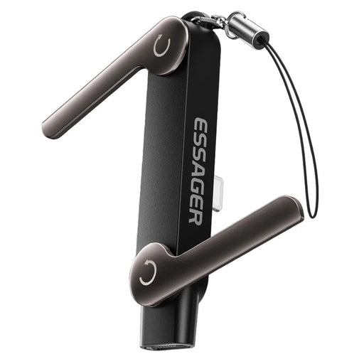 ESSAGER Type-C to iP (5-14) Adapter with Stand 90° L-Shape 240W Fast Charging Converter - 2