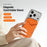 DUX DUCIS PAPO Series Ultra Slim Magnetic Card Holder with Kickstand Butterfly Design RFID Blocking PU Leather Card Bag - Orange - 5