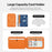 DUX DUCIS PAPO Series Ultra Slim Magnetic Card Holder with Kickstand Butterfly Design RFID Blocking PU Leather Card Bag - Orange - 6