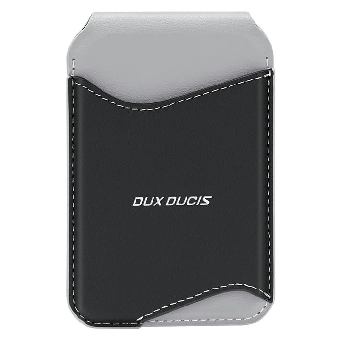 DUX DUCIS ARCH Series Phone Magnetic Card Holder Kickstand PU Leather RFID Blocking Wallet - Grey & Black - 2