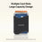 DUX DUCIS ARCH Series Phone Magnetic Card Holder Kickstand PU Leather RFID Blocking Wallet - Grey & Black - 7