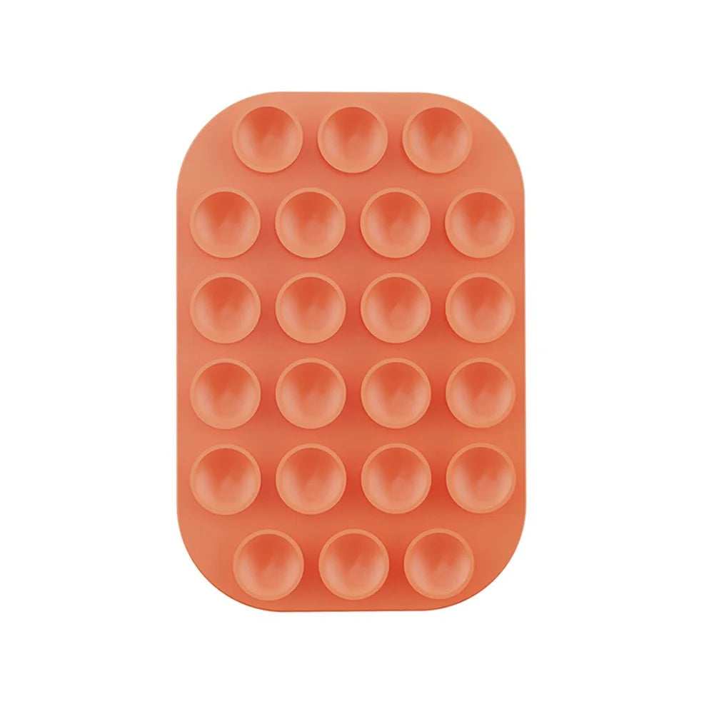 Magnetic Suction Cup Phone Mount Compatible with MagSafe Case Wall Stand Square Anti-Slip Holder - Orange - 2