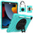 For iPad 10.2 (2021) / (2019) / (2020) / Air 10.5 inch (2019) Shockproof Case Anti-Scratch Rotating Kickstand Case with Shoulder Strap Portable Silicone+PC Tablet Case - Green - 1