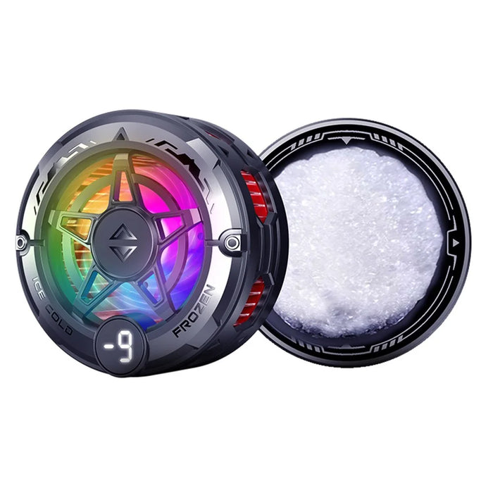 K20 Magnetic Phone Cooler with Clip Semiconductor Cooling Fan RGB Light Digital Display Radiator for Gaming - Black - 2