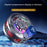 K20 Magnetic Phone Cooler with Clip Semiconductor Cooling Fan RGB Light Digital Display Radiator for Gaming - Black - 6