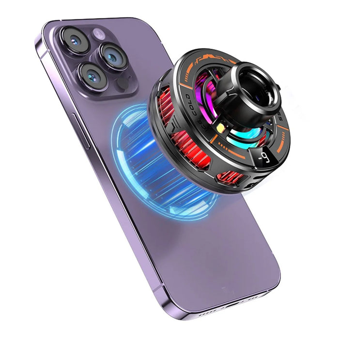 K29 Wireless Charger Cooling Heat Sink 15W Fast Charging 2-in-1 Magnetic Phone Cooler for Gaming - Black - 2