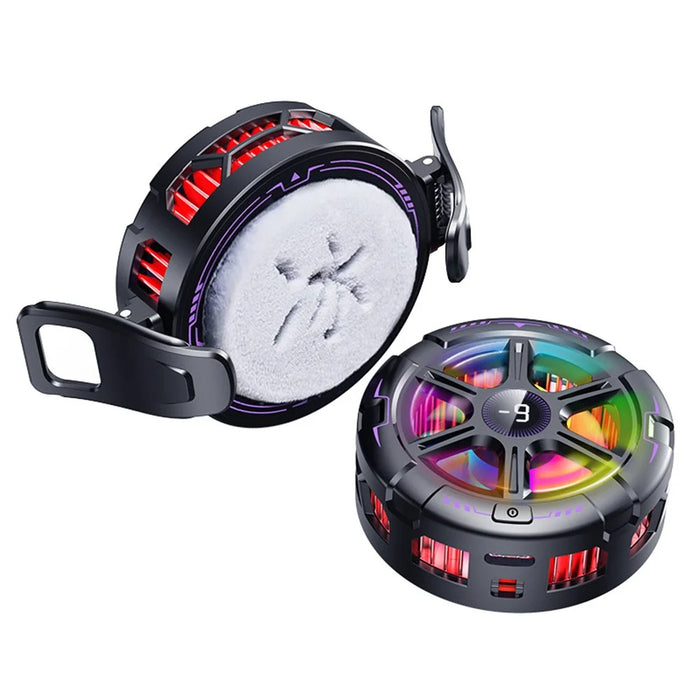 K21 Digital Display Magnetic Phone Cooler AI Temperature Control 3-Speed Clip-on Cooling Fan for Gaming - 2