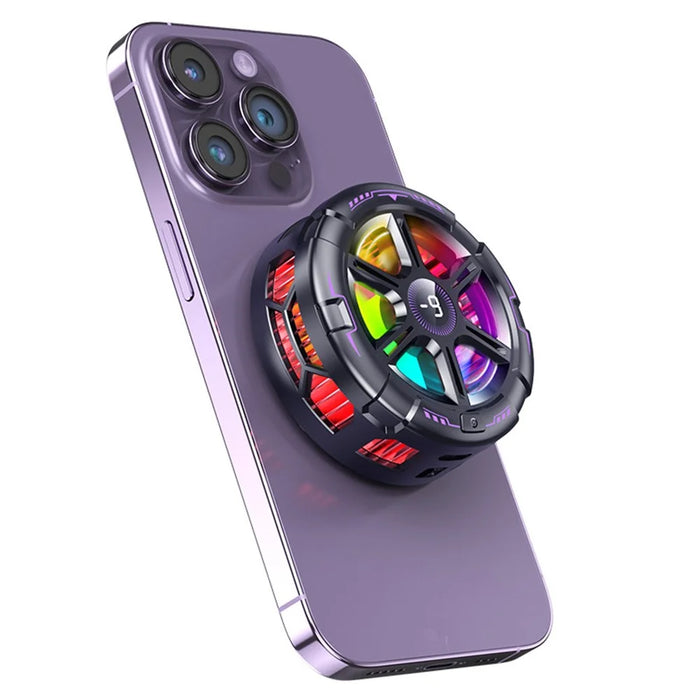 K21 Digital Display Magnetic Phone Cooler AI Temperature Control 3-Speed Clip-on Cooling Fan for Gaming - 3