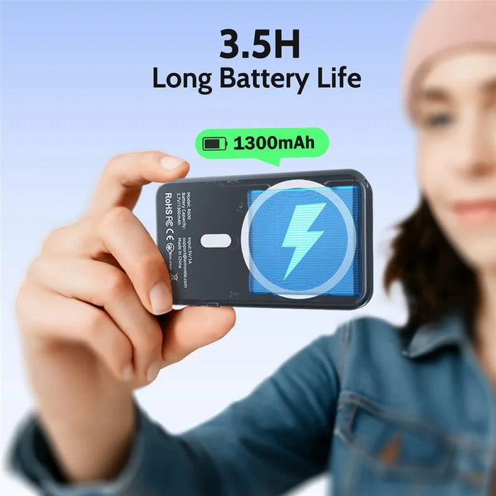 LEMORELE R600 Magnetic Selfie Display Bluetooth-Compatible Zoom Phone Vlog Live Streaming Device - Black - 6