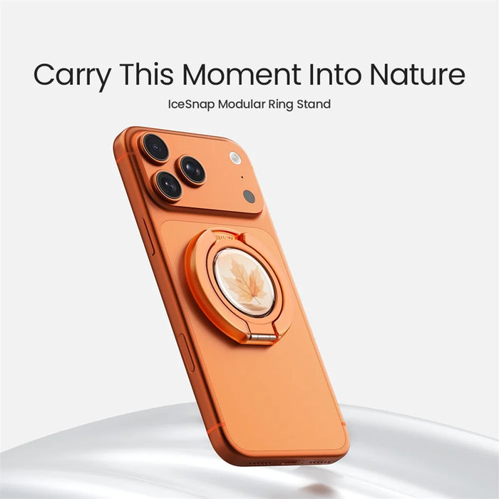 NILLKIN Ring Stand Magnetic Phone Holder Foldable Finger Grip Kickstand - Orange - 6