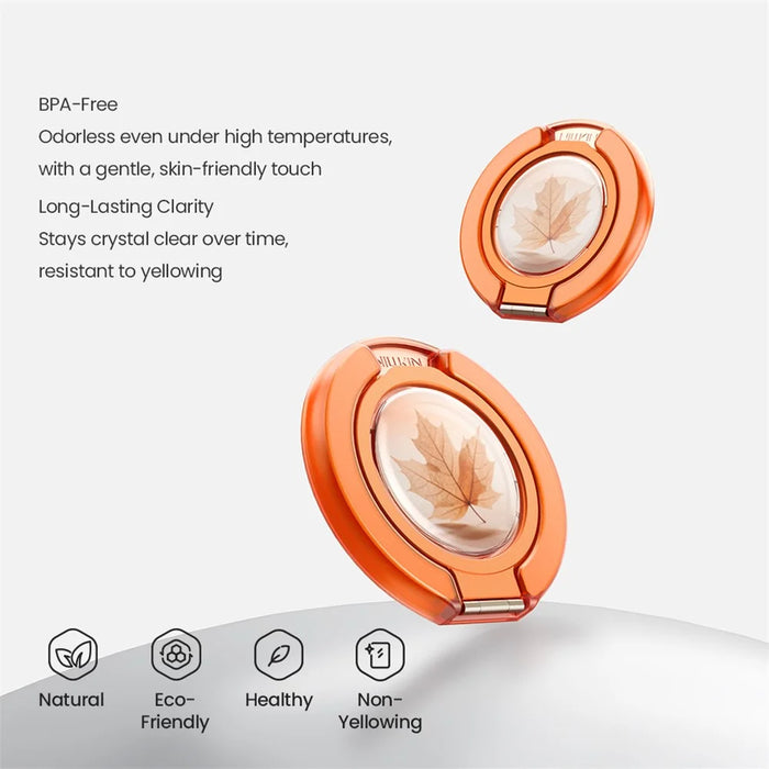 NILLKIN Ring Stand Magnetic Phone Holder Foldable Finger Grip Kickstand - Orange - 7