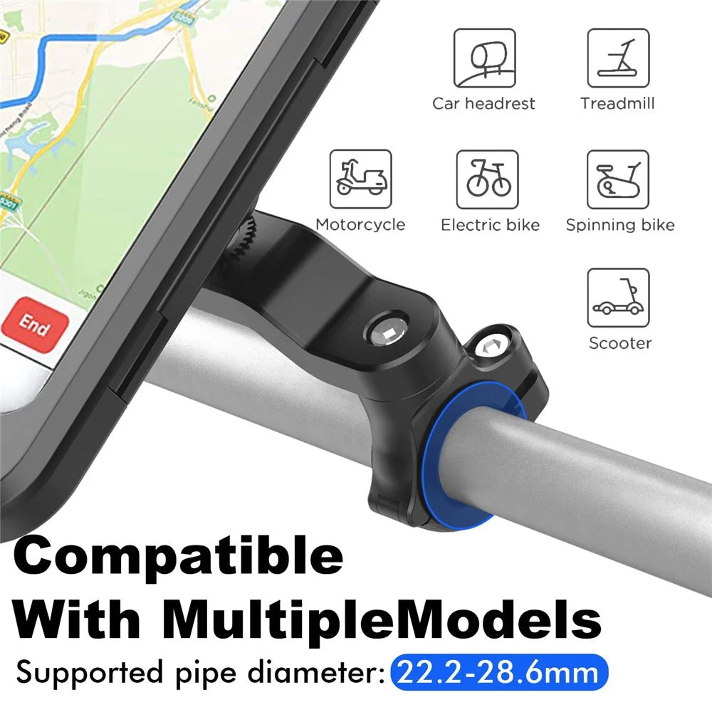 HL-69 Bike Handlebar Cell Phone Holder Mount Waterproof Phone Case Cycling Motorcycle Touch Screen Holder Bracket - 5