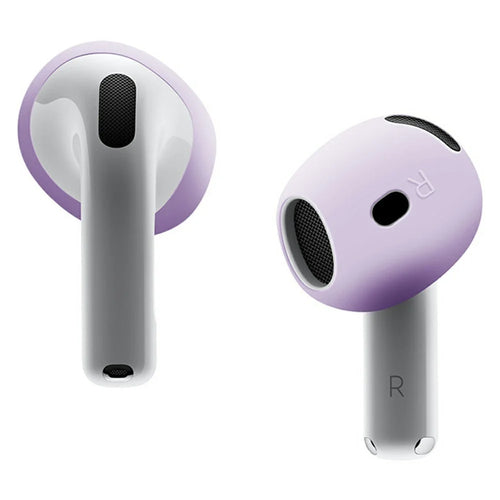 2Pcs Silicone Ear Tips for AirPods 4 Anti-slip Ultra Thin Earbuds Replacement Protective Cover - Lavender Purple - 1