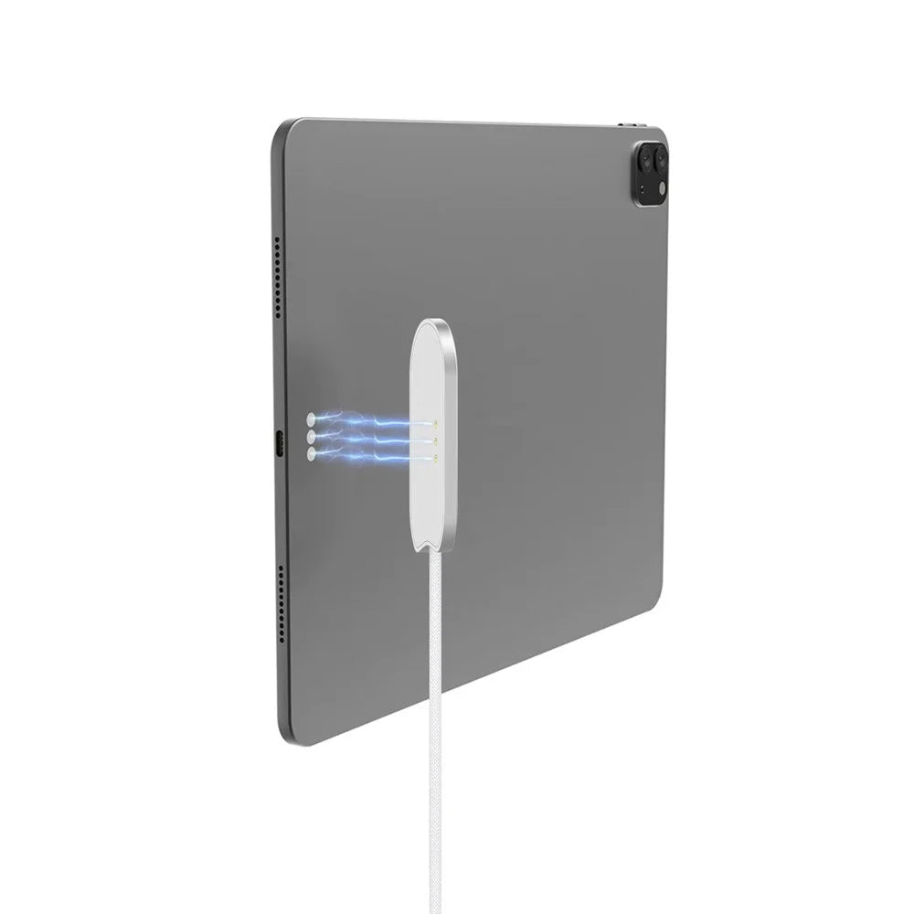 For iPad Pro 13 (2025) / (2024) 35W Max USB-C Cable Universal Type-C Magnetic Charging Cable - White - 2