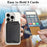 Ultra Thin PU Leather Magnetic Card Wallet Card Holder Compatible with MagSafe Devices - Black - 6