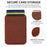 Magnetic Card Holder for iPhone 17 Series and Later Ultra Slim Tech Fabric Cell Phone Card Case - Brown - 3