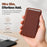 Magnetic Card Holder for iPhone 17 Series and Later Ultra Slim Tech Fabric Cell Phone Card Case - Brown - 6