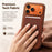 Magnetic Card Holder for iPhone 17 Series and Later Ultra Slim Tech Fabric Cell Phone Card Case - Brown - 7