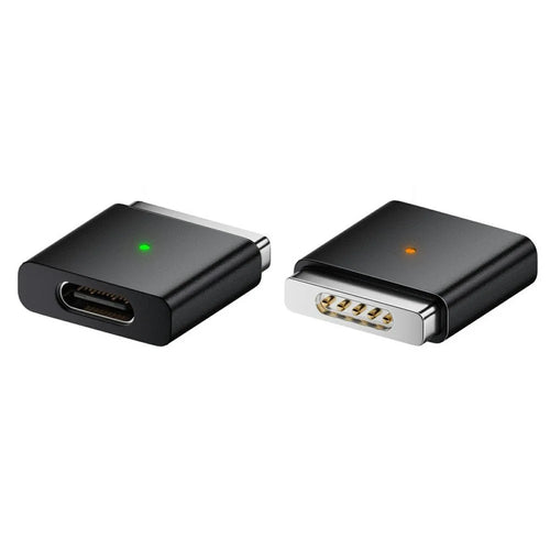 AP2-100T Type-C Female to Compatible with MagSafe 2 Male Magnetic Charging Adapter 100W PD Fast Charging Converter for MacBook Pro  /  Air (2012-2015) - Black - 1