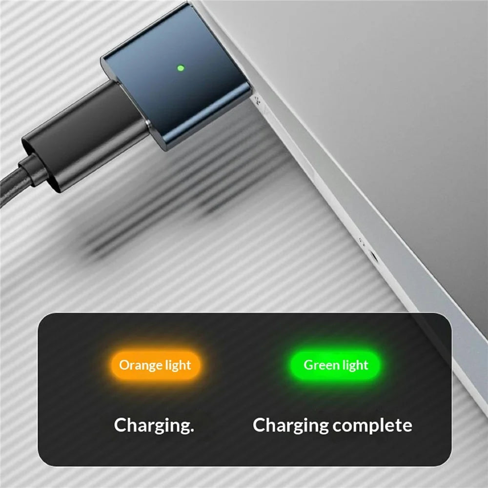 AP2-100T Type-C Female to Compatible with MagSafe 2 Male Magnetic Charging Adapter 100W PD Fast Charging Converter for MacBook Pro  /  Air (2012-2015) - Black - 5