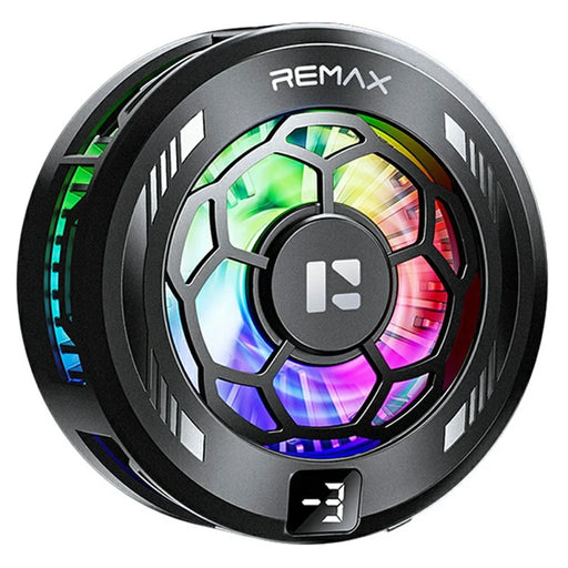 REMAX RT-F13 Magnetic Clamp Phone Cooler 3-Speed Adjustable Semiconductor Cooling Fan for Gaming - Black - 1