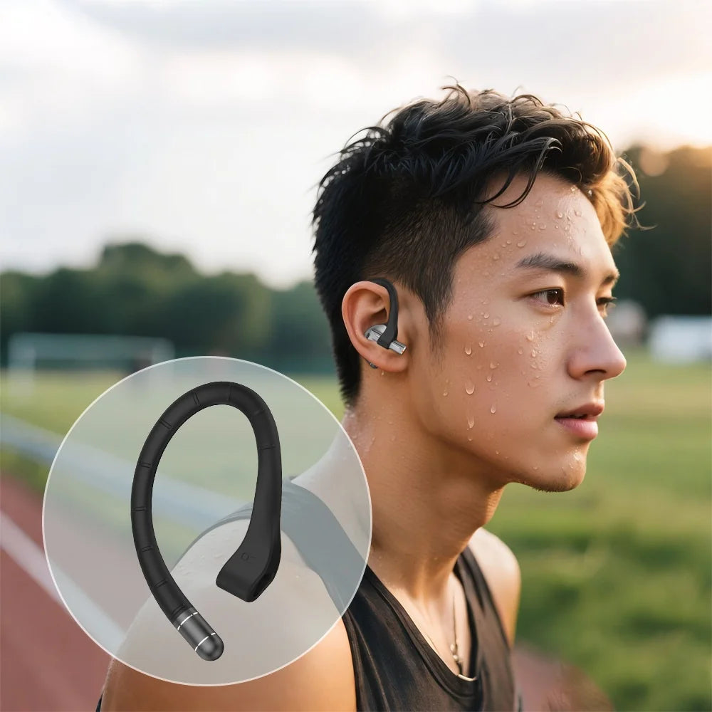 Silicone Ear Hook for Samsung Galaxy Buds3/Buds3 Pro/Buds3 FE Memory Wire Sports Anti-Lost Ear Hanger - Black - 4