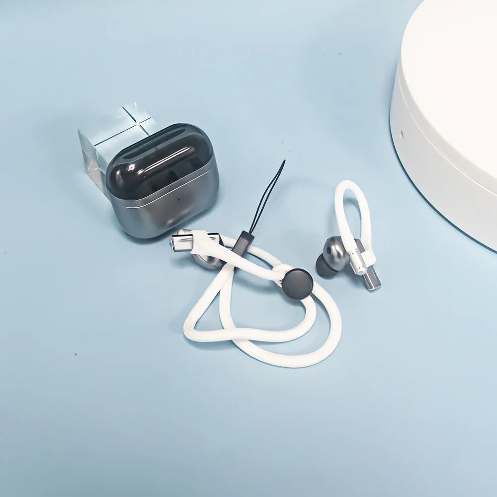 Silicone Ear Hook for Samsung Galaxy Buds3/Buds3 Pro/Buds3 FE Memory Wire Sports Anti-Lost Ear Hanger - Black - 6