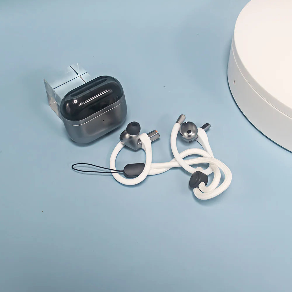 Silicone Ear Hook for Samsung Galaxy Buds3/Buds3 Pro/Buds3 FE Memory Wire Sports Anti-Lost Ear Hanger - Black - 7
