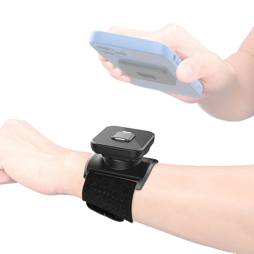 HL-148C Magnetic Adsorption 360 Degree Rotatable Phone Holder Mount with Wrist Band for Outdoor Sports - 1