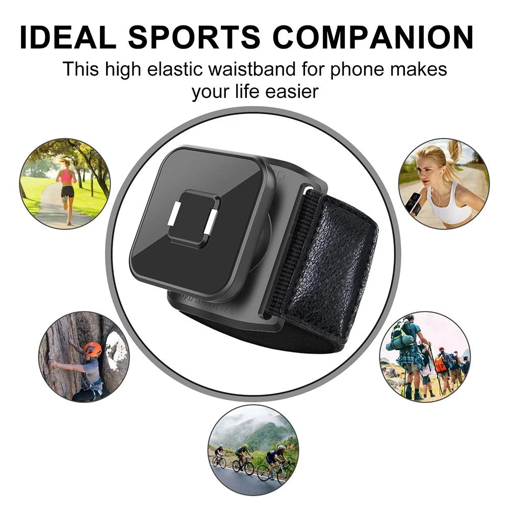 HL-148C Magnetic Adsorption 360 Degree Rotatable Phone Holder Mount with Wrist Band for Outdoor Sports - 5