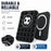 Football Pattern Magnetic Suction Cup Phone Mount Compatible with MagSafe Case Silicone Sticky Grip Holder - Black - 3