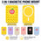 Apple Pattern Magnetic Suction Cup Phone Mount Compatible with MagSafe Case Silicone Sticky Grip Holder - Yellow - 2