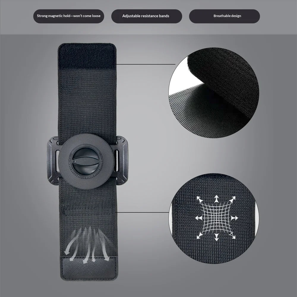 Magnetic Phone Holder Hands Free Sports Wrist Band Cellphone Stand for Outdoor Running Cycling - Wrist Style - 4