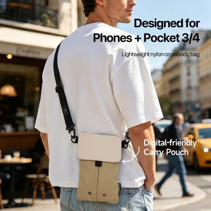 DUX DUCIS Crossbody Bag FLEX Series Nylon Phone Crossbody Bag - Khaki - 4