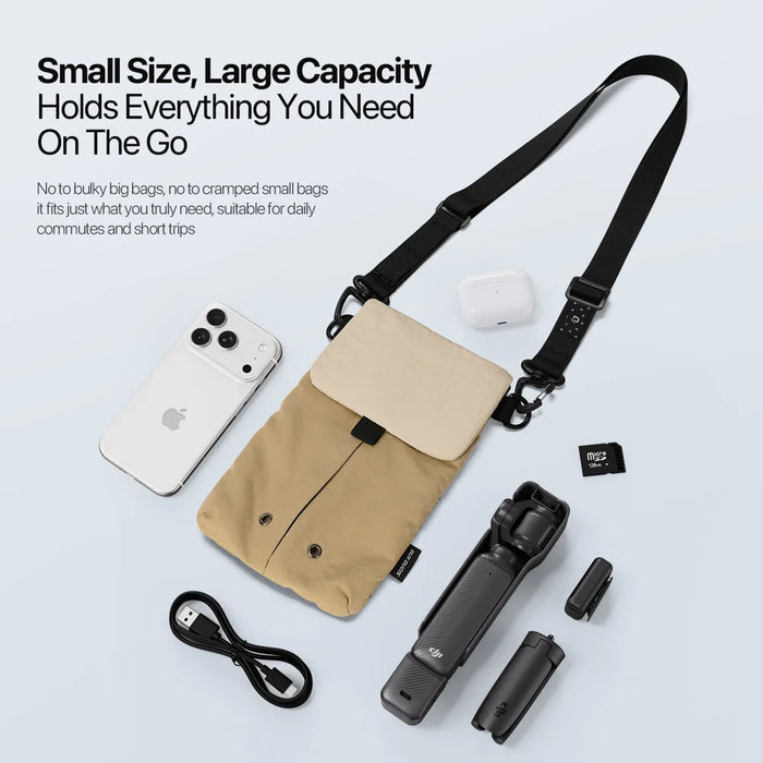 DUX DUCIS Crossbody Bag FLEX Series Nylon Phone Crossbody Bag - Khaki - 5