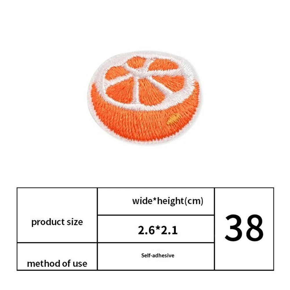 9Pcs Fruit Embroidered Patches Self-adhesive Cartoon Decorative Stickers for Phone Case Bag Shoes Jeans DIY Accessories - 3