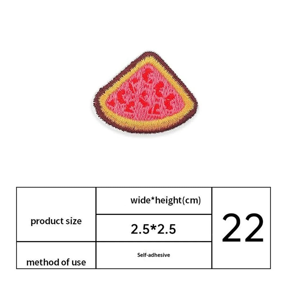 9Pcs Sweet Food Embroidered Patches Self-Adhesive Fabric Stickers Cake Donut for Clothing Bags DIY Accessories - 3