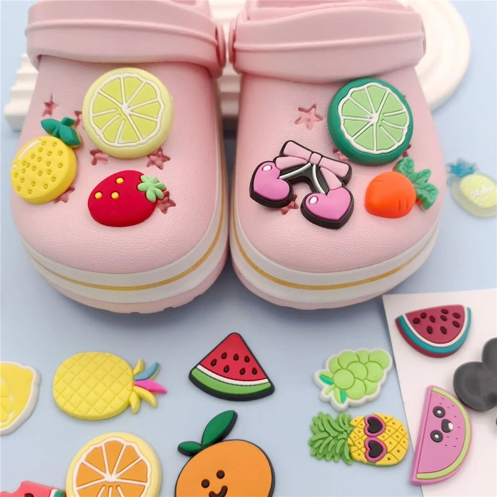 50Pcs Cute Fruit Cartoon Charms PVC Stickers DIY Decoration Accessories for Phone Case Bag Tablet Cover (without Adhesive) - Style 3 - 4