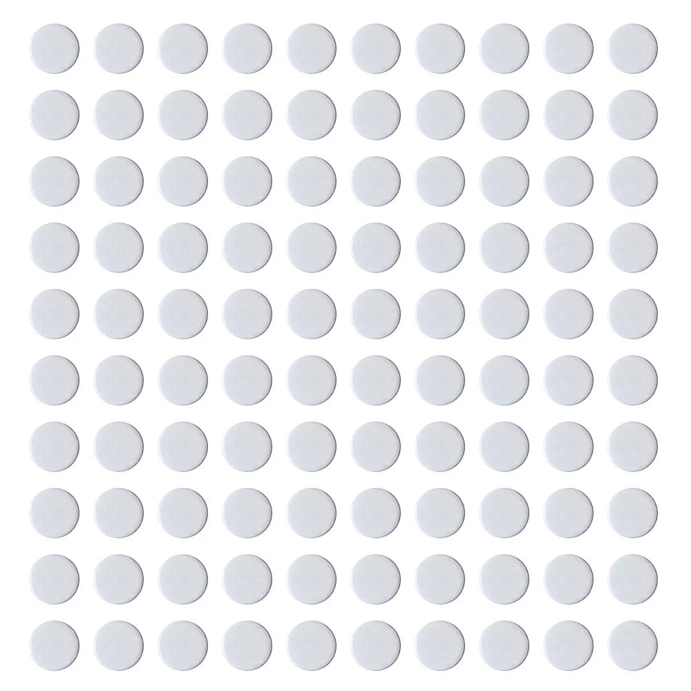 100Pcs Clear Adhesive Dots 10mm DIY Craft Stickers Round Resin Sticker for Phone Case - 1