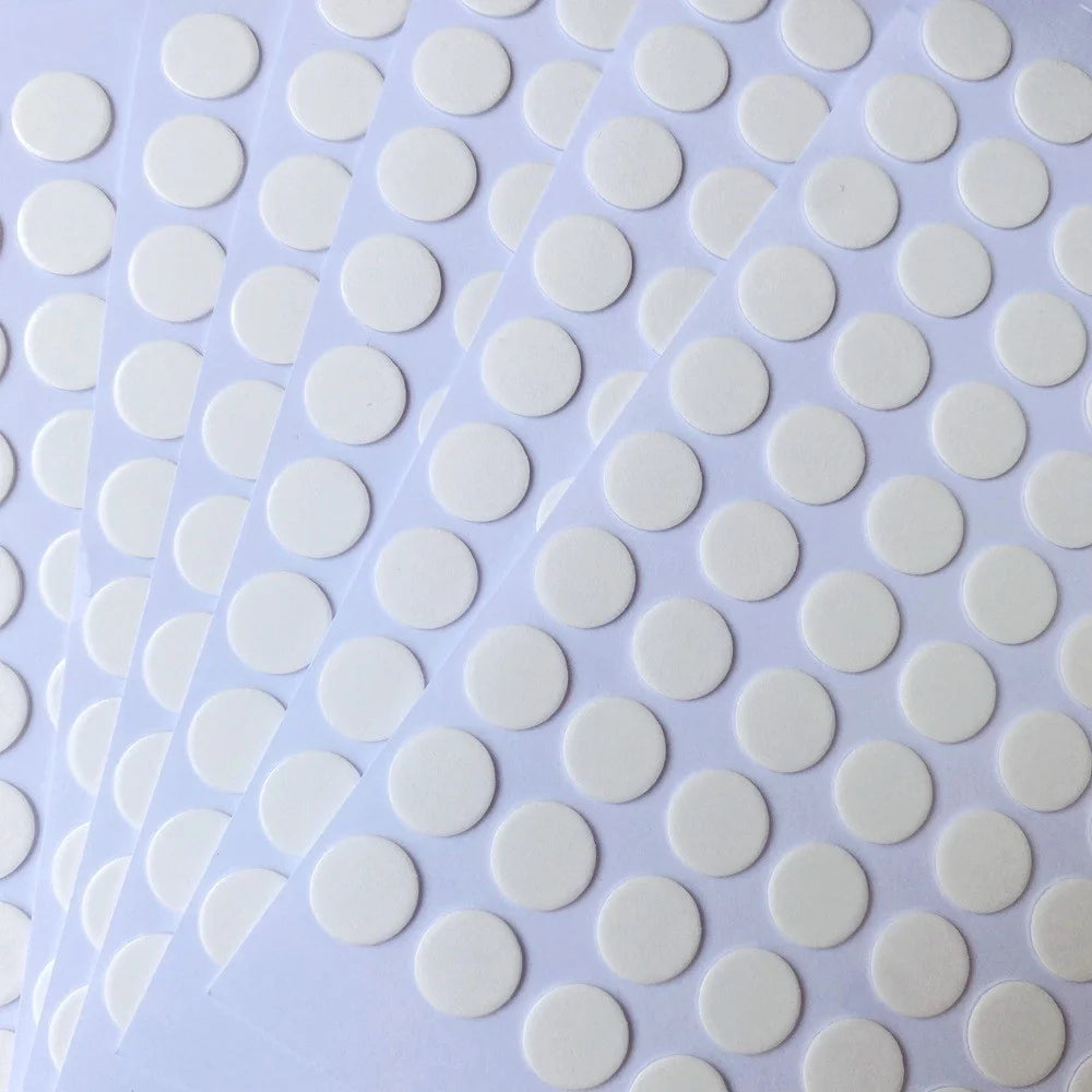 100Pcs Clear Adhesive Dots 10mm DIY Craft Stickers Round Resin Sticker for Phone Case - 2