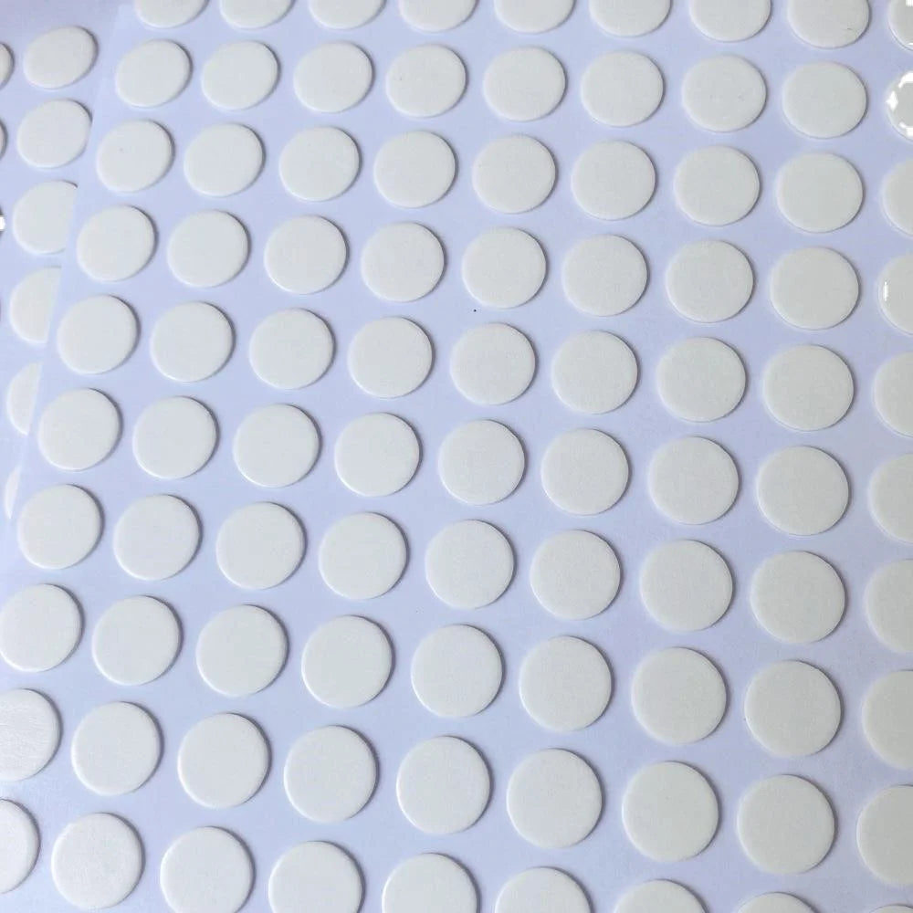 100Pcs Clear Adhesive Dots 10mm DIY Craft Stickers Round Resin Sticker for Phone Case - 3