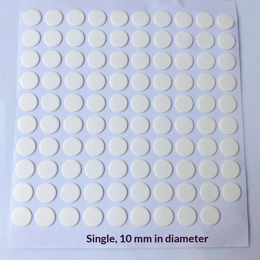 100Pcs Clear Adhesive Dots 10mm DIY Craft Stickers Round Resin Sticker for Phone Case - 4