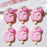 50Pcs DIY Ice Cream Popsicle Charms Strawberry PC Decorations for Phone Case Hair Accessories - Pink - 2