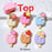 50Pcs DIY Ice Cream Popsicle Charms Strawberry PC Decorations for Phone Case Hair Accessories - Pink - 4