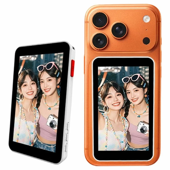 VQVP Magnetic Selfie Monitor Wireless Phone Rear Camera Selfie Screen for Vlog Live Streaming - Black - 1