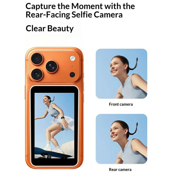 VQVP Magnetic Selfie Monitor Wireless Phone Rear Camera Selfie Screen for Vlog Live Streaming - Black - 5
